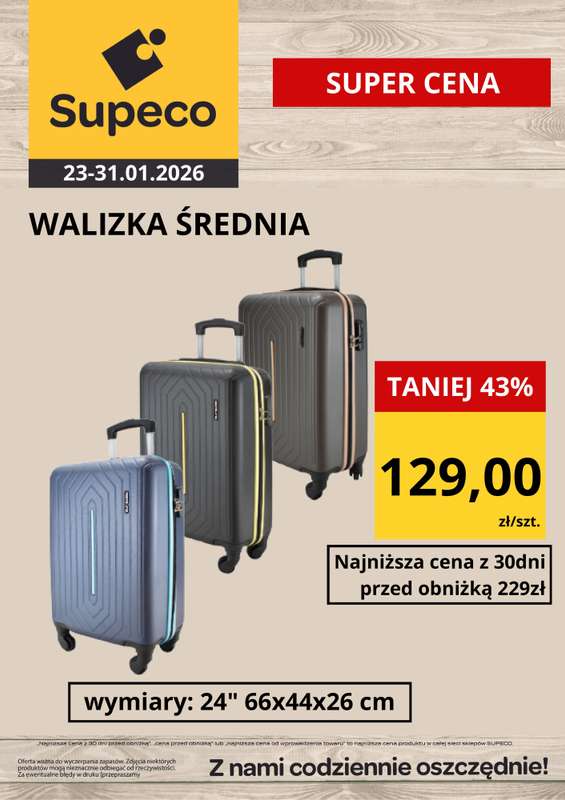 Supeco - gazetka promocyjna Walizki Super ceny od poniedziałku 26.01 do soboty 31.01 - strona 2