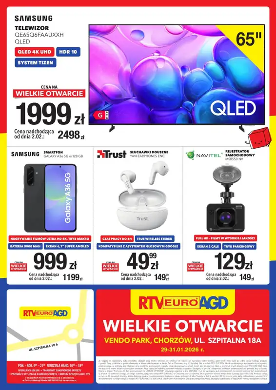 RTV EURO AGD - gazetka promocyjna WIELKIE OTWARCIE! Chorzów od czwartku 29.01 do soboty 31.01 - strona 8