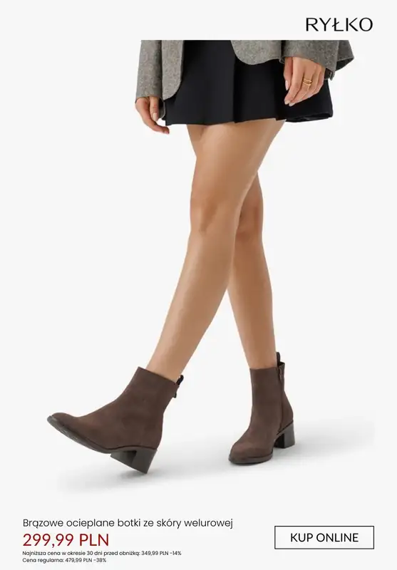 Ryłko - gazetka promocyjna Damskie obuwie ze skóry welurowej od poniedziałku 26.01  - strona 7