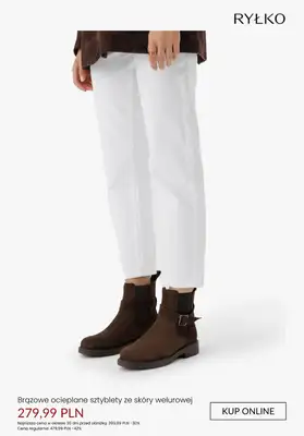 Ryłko - gazetka promocyjna Damskie obuwie ze skóry welurowej od poniedziałku 26.01  - strona 4