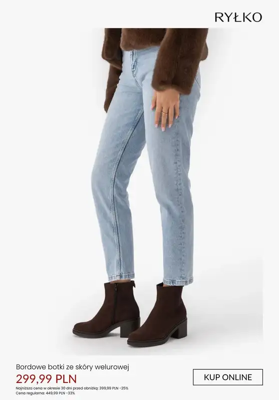 Ryłko - gazetka promocyjna Damskie obuwie ze skóry welurowej od poniedziałku 26.01  - strona 3