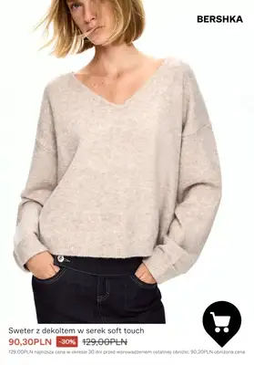 Bershka - gazetka promocyjna Swetry damskie na PROMOCJI od poniedziałku 26.01  - strona 7