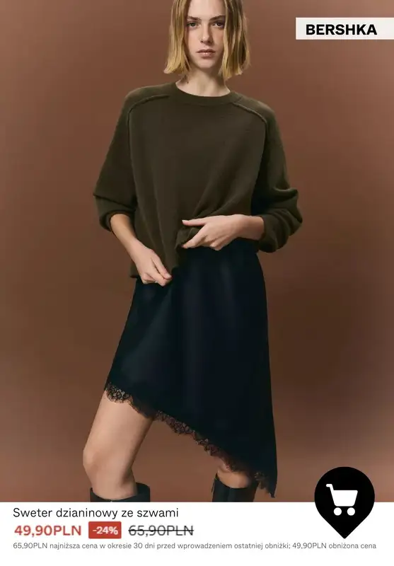 Bershka - gazetka promocyjna Swetry damskie na PROMOCJI od poniedziałku 26.01  - strona 9