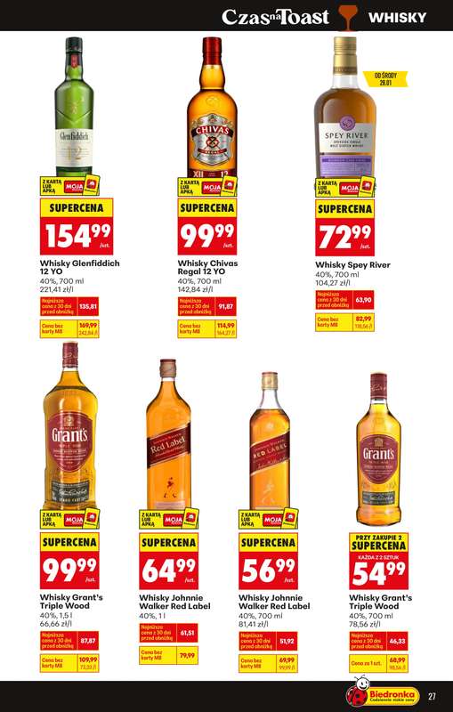 Biedronka - gazetka promocyjna Oferta alkoholowa od poniedziałku 26.01 do soboty 07.02 - strona 27