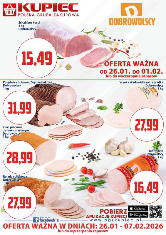 Kupiec - gazetka promocyjna Oferta plakatowa od poniedziałku 26.01 do soboty 07.02