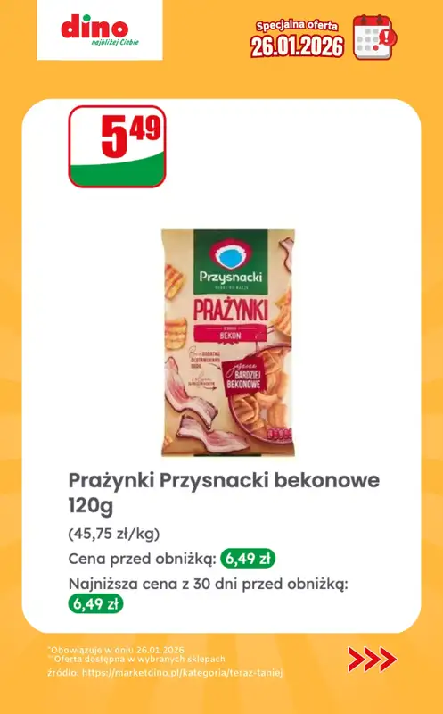 Dino - gazetka promocyjna Specjalna oferta na 26.01.2026 - promocje spoza gazetki od poniedziałku 26.01 do poniedziałku 26.01 - strona 8