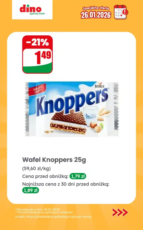 Dino - gazetka promocyjna Specjalna oferta na 26.01.2026 - promocje spoza gazetki od poniedziałku 26.01 do poniedziałku 26.01 - strona 3