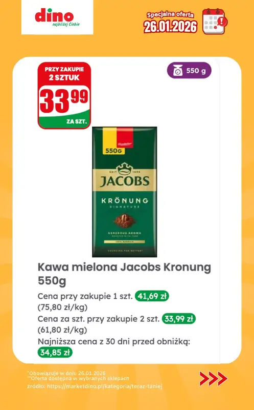 Dino - gazetka promocyjna Specjalna oferta na 26.01.2026 - promocje spoza gazetki od poniedziałku 26.01 do poniedziałku 26.01 - strona 5
