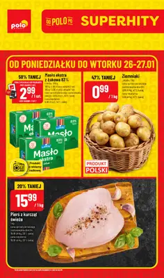 POLOmarket - gazetka promocyjna Super hity od poniedziałku 26.01 do wtorku 27.01