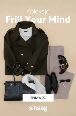 Sinsay - gazetka promocyjna Kolekcja damska Frill Your Mind od poniedziałku 26.01 do niedzieli 01.02