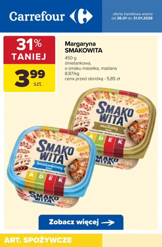 Carrefour - gazetka promocyjna Produkty na KANAPKI - promocje od wtorku 27.01 do soboty 31.01 - strona 6
