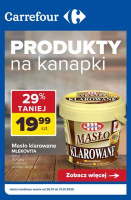 Carrefour - gazetka promocyjna Produkty na KANAPKI - promocje od wtorku 27.01 do soboty 31.01