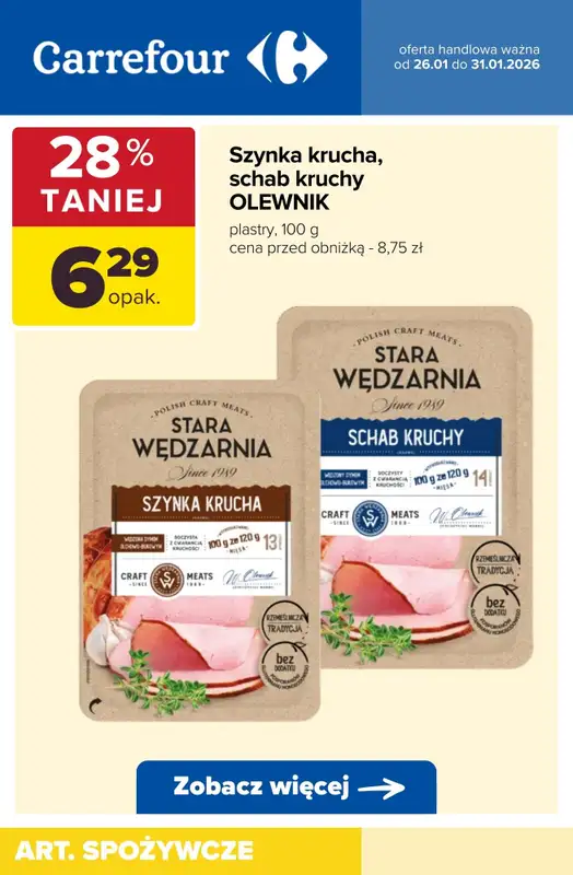 Carrefour - gazetka promocyjna Produkty na KANAPKI - promocje od wtorku 27.01 do soboty 31.01 - strona 5