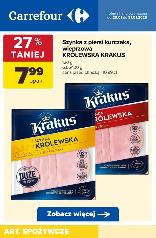 Carrefour - gazetka promocyjna Produkty na KANAPKI - promocje od wtorku 27.01 do soboty 31.01 - strona 4