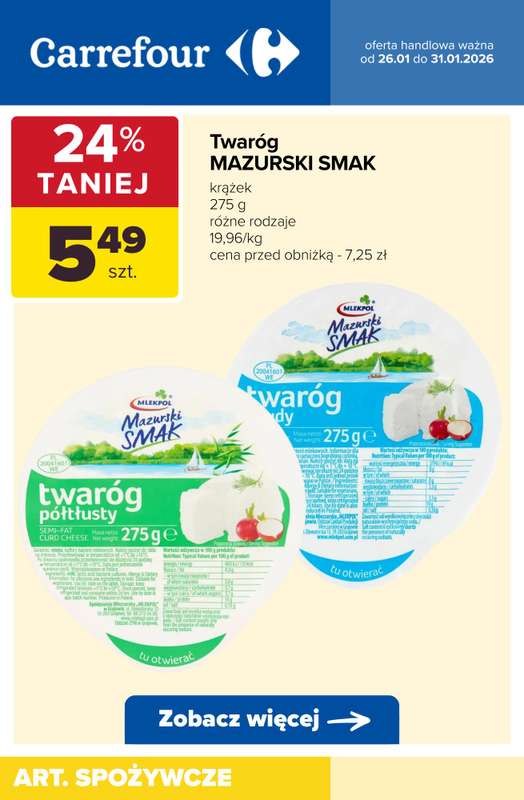 Carrefour - gazetka promocyjna Produkty na KANAPKI - promocje od wtorku 27.01 do soboty 31.01 - strona 7