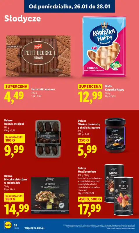 Lidl - gazetka promocyjna Oferta od poniedziałku od poniedziałku 26.01 do środy 28.01 - strona 38