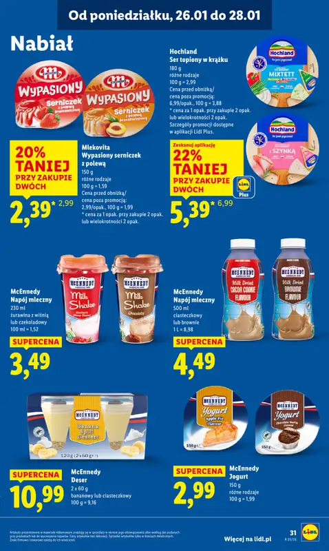Lidl - gazetka promocyjna Oferta od poniedziałku od poniedziałku 26.01 do środy 28.01 - strona 31