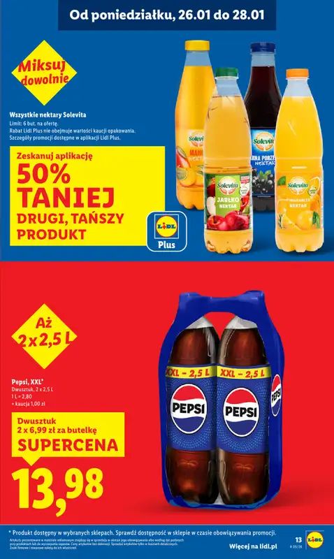 Lidl - gazetka promocyjna Oferta od poniedziałku od poniedziałku 26.01 do środy 28.01 - strona 13