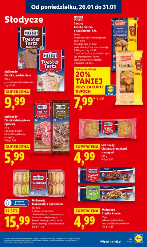 Lidl - gazetka promocyjna Oferta od poniedziałku od poniedziałku 26.01 do środy 28.01 - strona 39