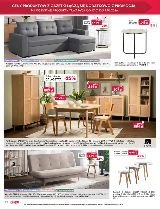 Salony Agata - gazetka promocyjna Gazetka od wtorku 27.01 do piątku 06.02 - strona 2