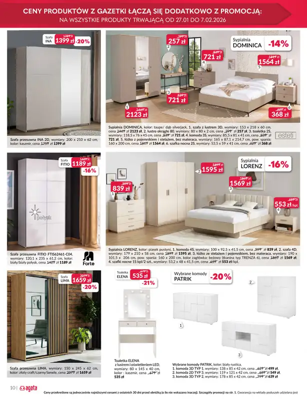 Salony Agata - gazetka promocyjna Gazetka od wtorku 27.01 do piątku 06.02 - strona 10