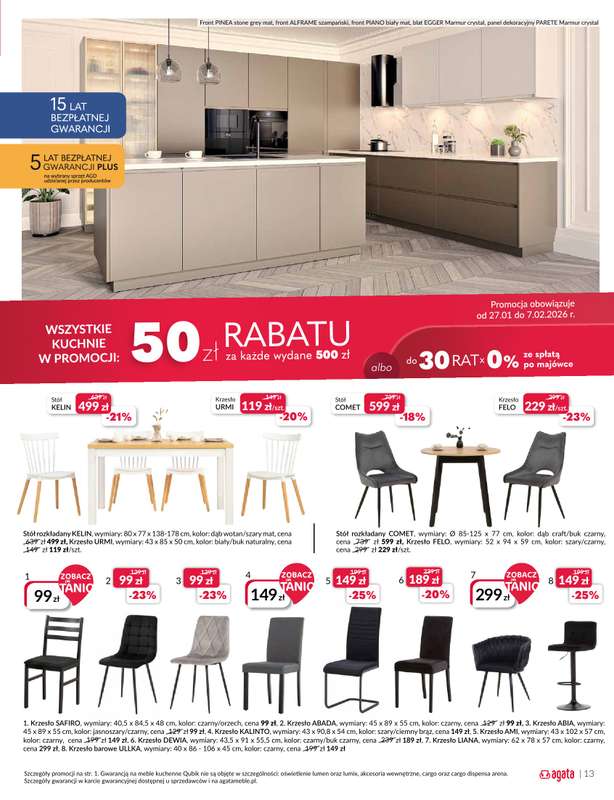 Salony Agata - gazetka promocyjna Gazetka od wtorku 27.01 do piątku 06.02 - strona 13