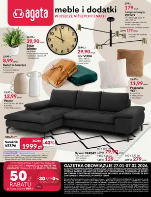 Salony Agata - gazetka promocyjna Gazetka od wtorku 27.01 do piątku 06.02