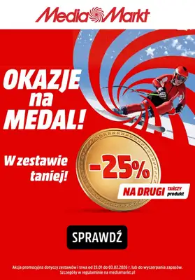Media Markt - gazetka promocyjna -25% na drugi tańszy produkt od poniedziałku 26.01 do wtorku 03.02