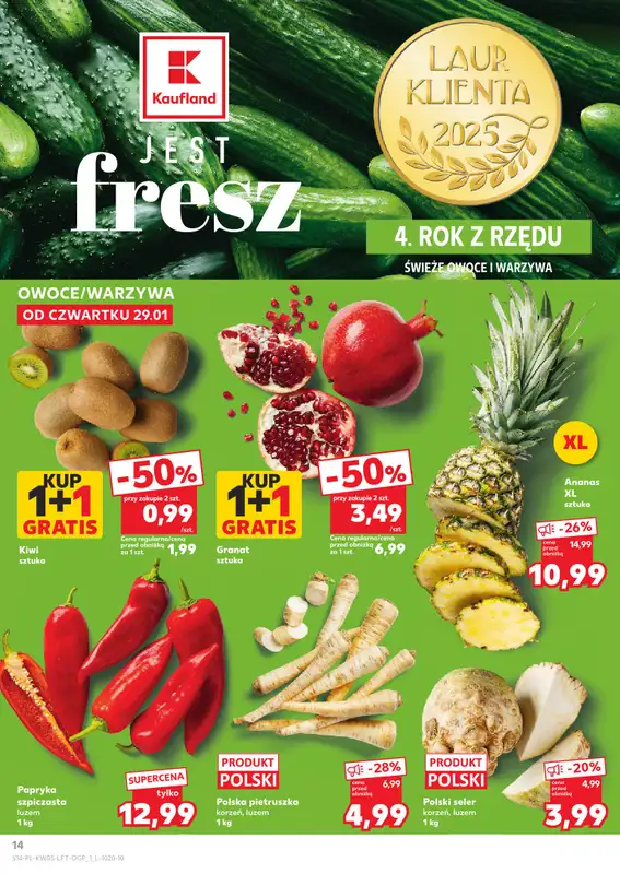 Kaufland - gazetka promocyjna Oferta Kaufland od czwartku 29.01 do środy 04.02 - strona 14