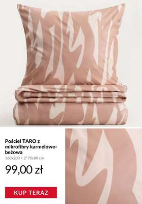 Pościel TARO z mikrofibry karmelowo-beżowa