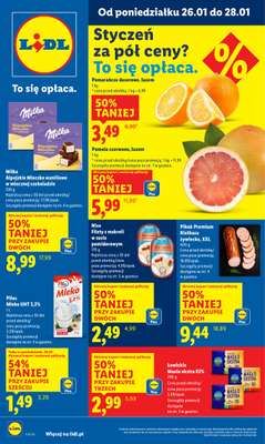 Lidl - gazetka promocyjna Oferta od poniedziałku od poniedziałku 26.01 do środy 28.01