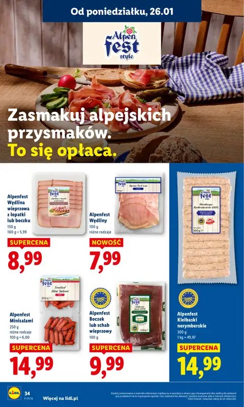 Lidl - gazetka promocyjna Oferta od poniedziałku od poniedziałku 26.01 do środy 28.01 - strona 34