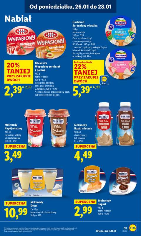 Lidl - gazetka promocyjna Oferta od poniedziałku od poniedziałku 26.01 do środy 28.01 - strona 31