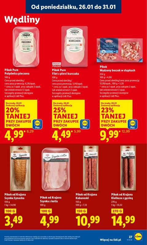 Lidl - gazetka promocyjna Oferta od poniedziałku od poniedziałku 26.01 do środy 28.01 - strona 27