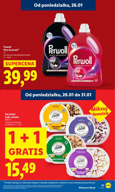 Lidl - gazetka promocyjna Oferta od poniedziałku od poniedziałku 26.01 do środy 28.01 - strona 15