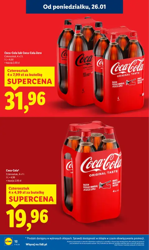 Lidl - gazetka promocyjna Oferta od poniedziałku od poniedziałku 26.01 do środy 28.01 - strona 12