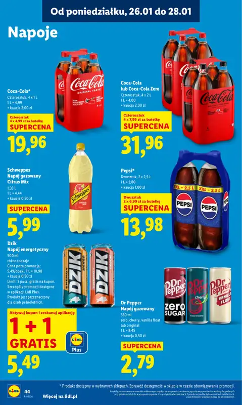 Lidl - gazetka promocyjna Oferta od poniedziałku od poniedziałku 26.01 do środy 28.01 - strona 44