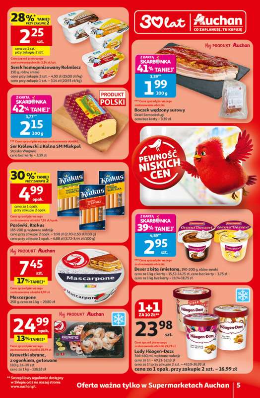 Auchan - gazetka promocyjna 30 Lat Supermarket Auchan od czwartku 29.01 do środy 04.02 - strona 5