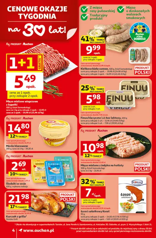 Auchan - gazetka promocyjna 30 Lat Supermarket Auchan od czwartku 29.01 do środy 04.02 - strona 4