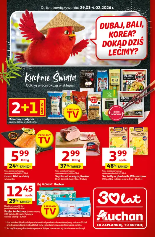 Auchan - gazetka promocyjna 30 Lat Supermarket Auchan  
