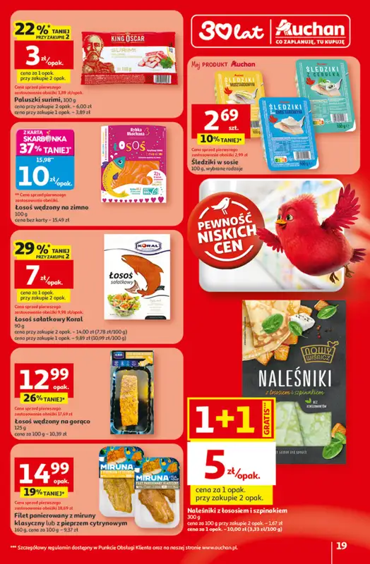Auchan - gazetka promocyjna 30 Lat Hipermarket Auchan od czwartku 29.01 do środy 04.02 - strona 19