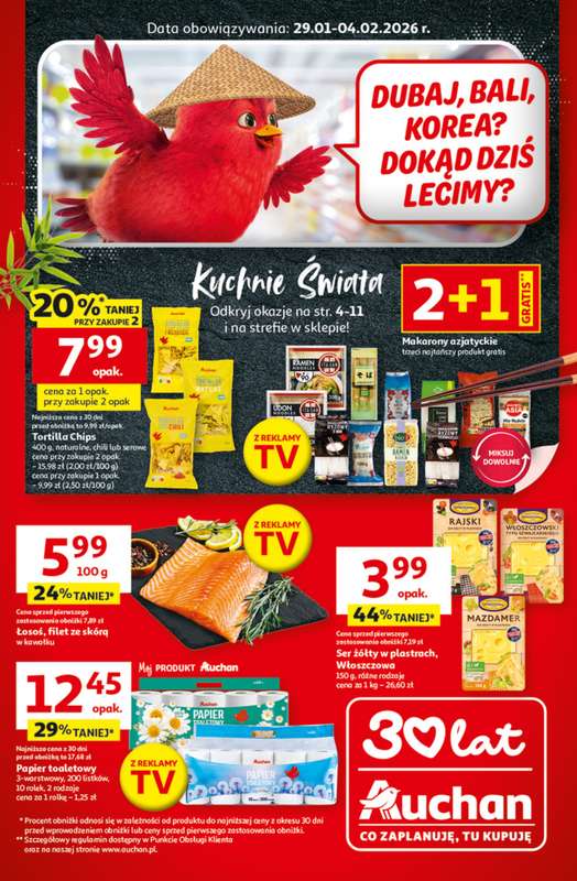 Auchan - gazetka promocyjna 30 Lat Hipermarket Auchan od czwartku 29.01 do środy 04.02