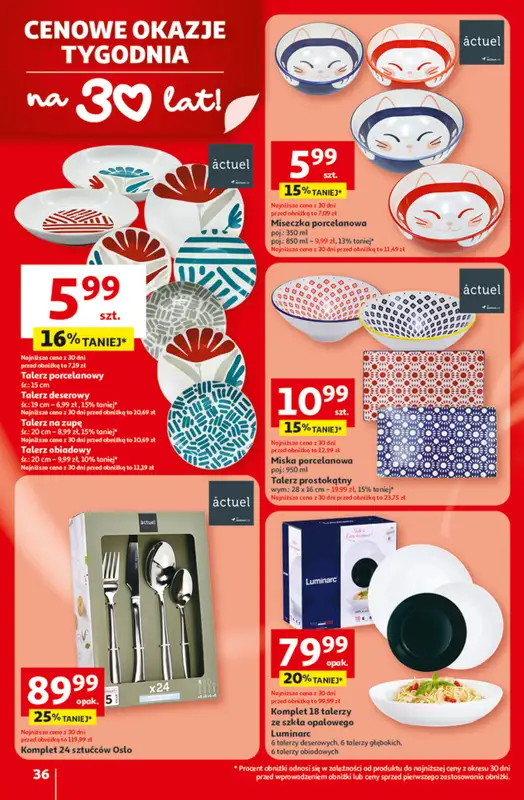 Auchan - gazetka promocyjna 30 Lat Hipermarket Auchan od czwartku 29.01 do środy 04.02 - strona 36