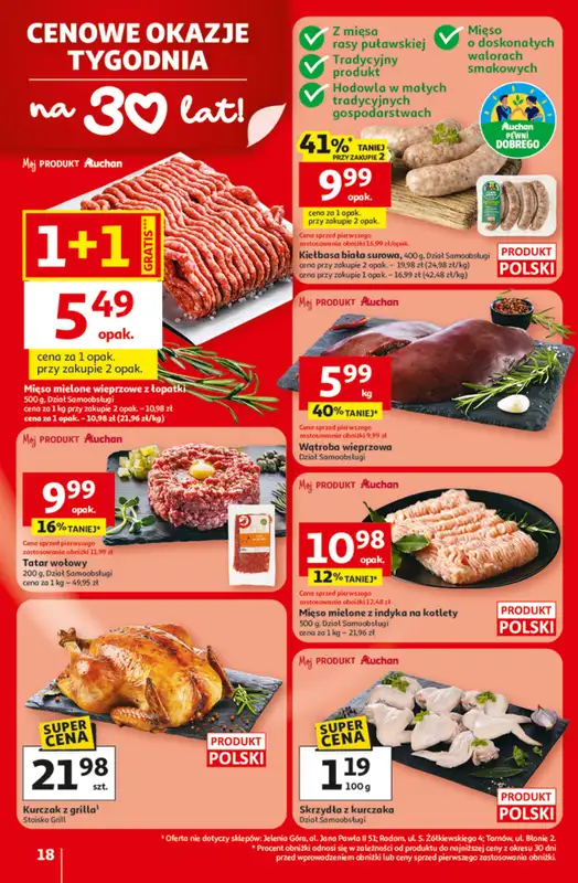 Auchan - gazetka promocyjna 30 Lat Hipermarket Auchan od czwartku 29.01 do środy 04.02 - strona 18