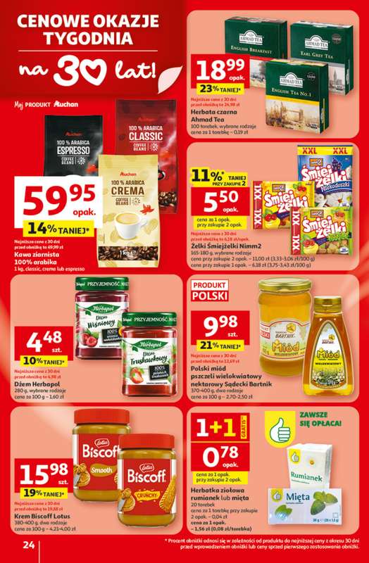 Auchan - gazetka promocyjna 30 Lat Hipermarket Auchan od czwartku 29.01 do środy 04.02 - strona 24