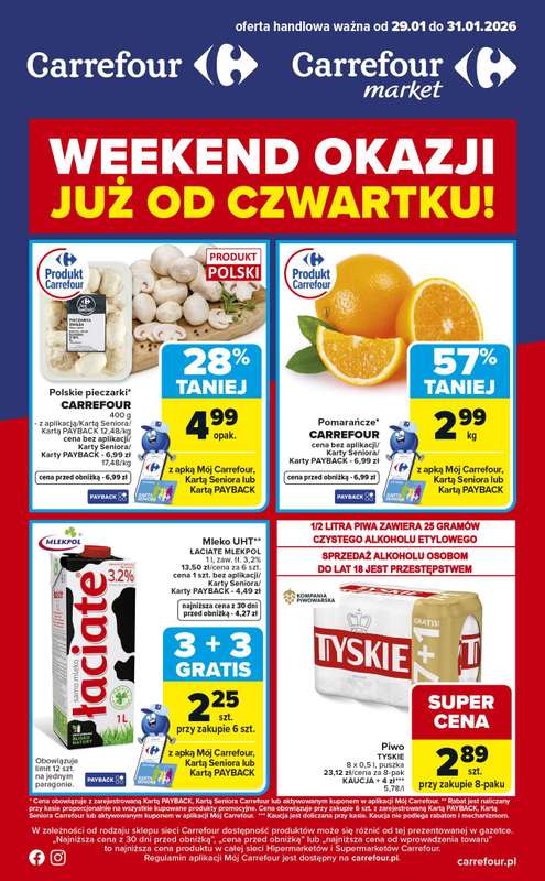 Carrefour Market - gazetka promocyjna Gazetka weekend okazji już od czwartku od czwartku 29.01 do soboty 31.01