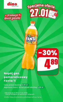Dino - gazetka promocyjna Napój gazowany - oferta na 27.01 | Promocje spoza gazetki od wtorku 27.01 do wtorku 27.01