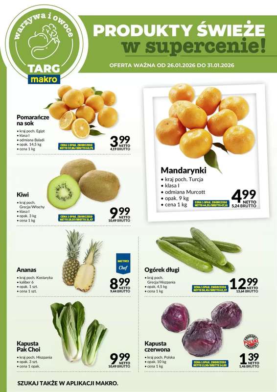 Makro - gazetka promocyjna Produkty świeże w super cenie od wtorku 27.01 do soboty 31.01 - strona 5