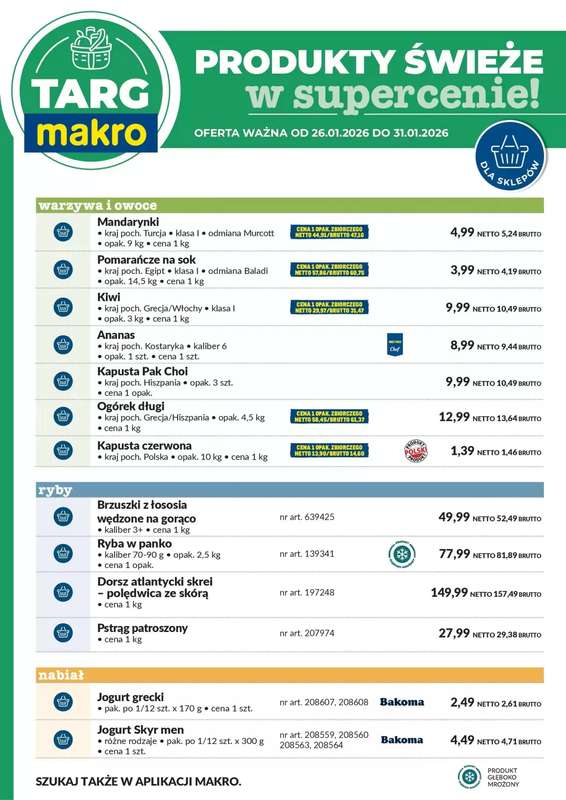 Makro - gazetka promocyjna Produkty świeże w super cenie od wtorku 27.01 do soboty 31.01 - strona 6