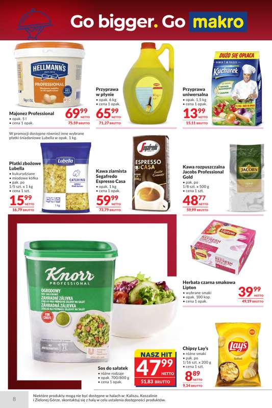 Makro - gazetka promocyjna Oferta dla gastronomii od wtorku 27.01 do poniedziałku 02.02 - strona 8